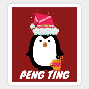 Peng ting christmas penguin British Slang Sticker